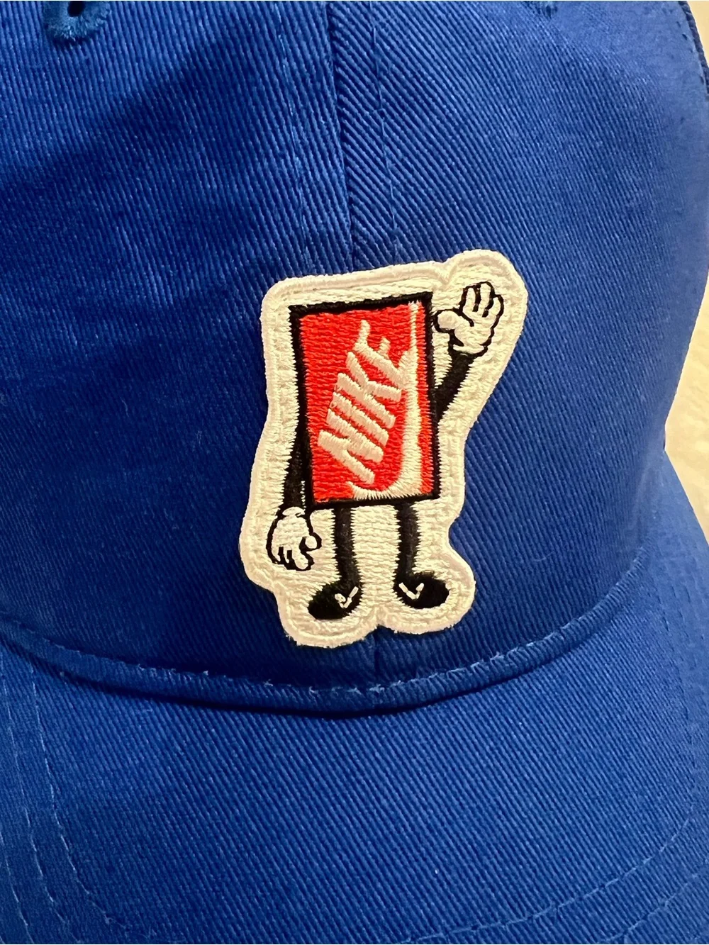 Rare HTF Nike Club Kids Adjustable “Boxy” Shoebox Character Cap Hat - Royal Blue